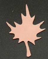 leather sculpture leaf in progress