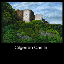 painting of cilgerran castle