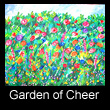 acrylic landscape painting of flower garden