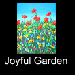 acrylic landscape painting of flower garden