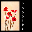 miniature landscape painting of poppies
