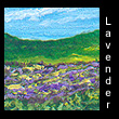 miniature landscape painting of lavender fields (SOLD)