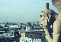photograph of Notre Dame gargoyle
