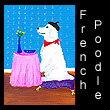 folk art painting of poodle (SOLD)