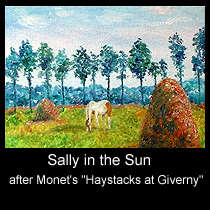 impressionist oil painting of horse