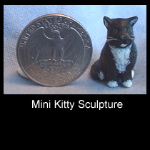 miniature mixed media cat sculpture (SOLD)