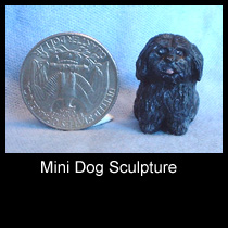 miniature mixed media dog sculpture (SOLD)