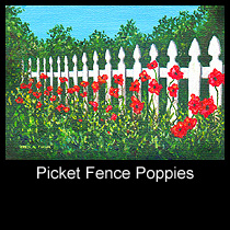 landscape painting of poppies (SOLD)
