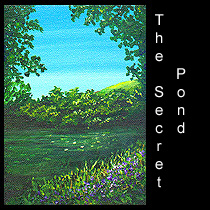 lanscape painting of woodland pond