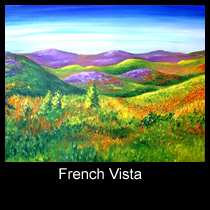 landscape painting of French countryside