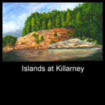 landscape painting of Georgian Bay islands