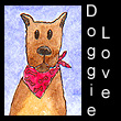 miniature folk art painting of dog (SOLD)