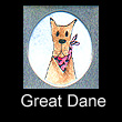 miniature folk art painting of dog (SOLD)