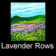 miniature landscape painting of lavender rows (SOLD)