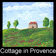 miniature landscape painting of cottage (SOLD)