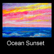 miniature landscape painting of sunset (SOLD)