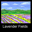 miniature landscape painting of lavender fields (SOLD)
