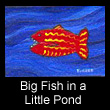 miniature folk art painting of fish (SOLD)