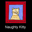 miniature folk art painting of cat (SOLD)