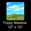 miniature landscape painting with poppies (SOLD)