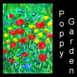 miniature painting of poppy garden (SOLD)