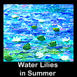 miniature impressionist painting of water lilies (SOLD)