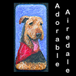 miniature painting of airedale dog (SOLD)