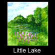 miniature landscape painting of pond (SOLD)