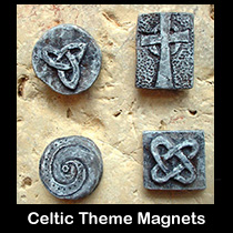 sculpted celtic magnets