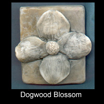hydrostone dogwood flower plaque