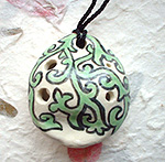 majolica clay flute