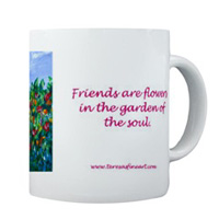 flower garden friendship mug
